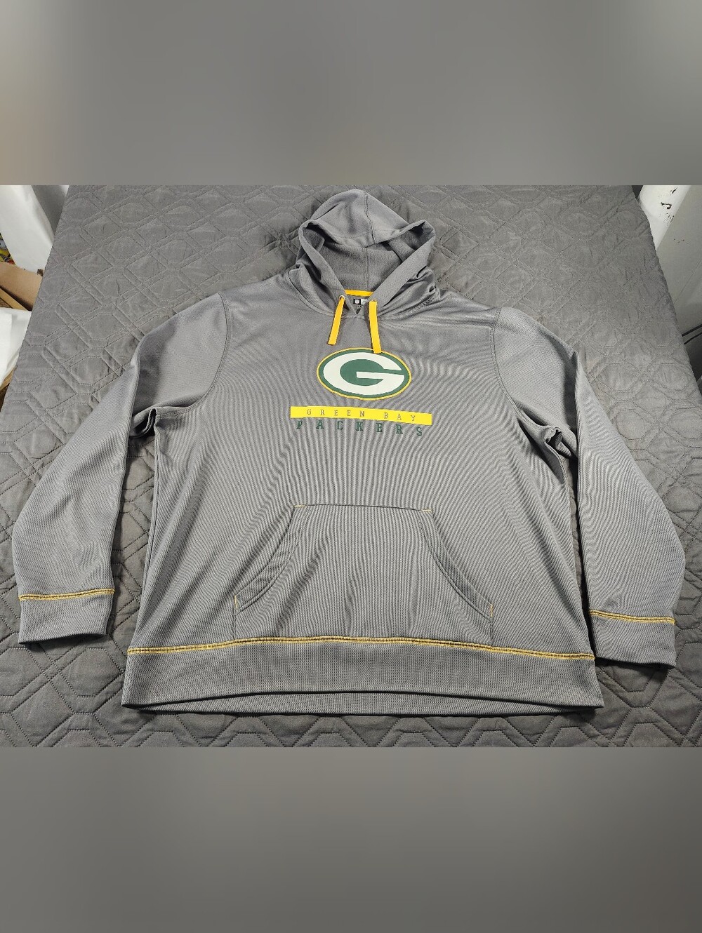 official NFL Team Apparel "TX3 Warm" pullover hoodie gray Green Bay Packers 2XL